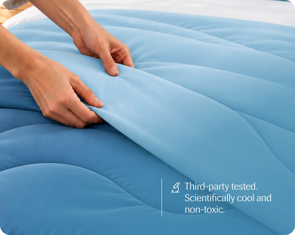 Evercool® Cooling Blanket Comforter - Aqua Blue